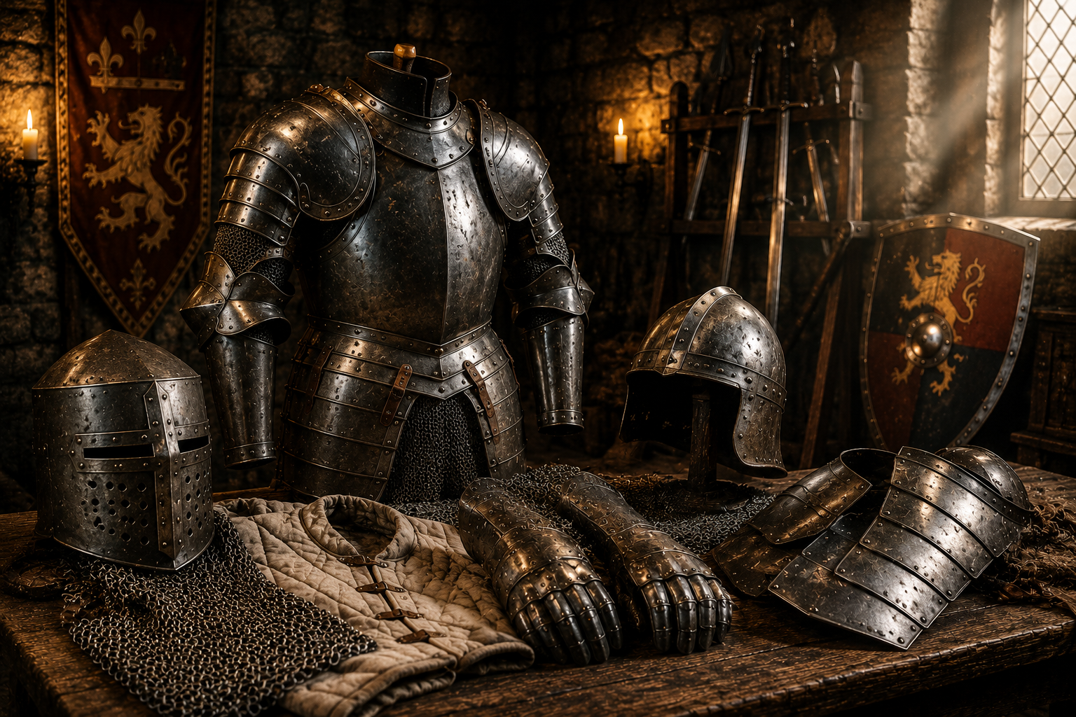 Armures et protections du Moyen Âge