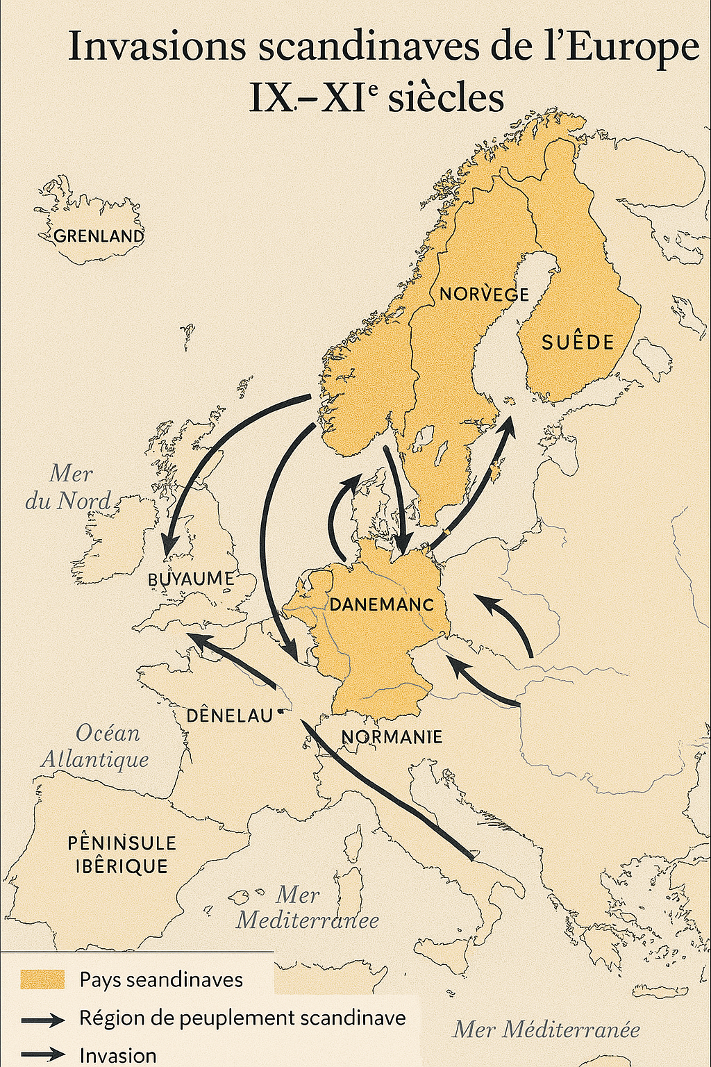 carte invasions viking