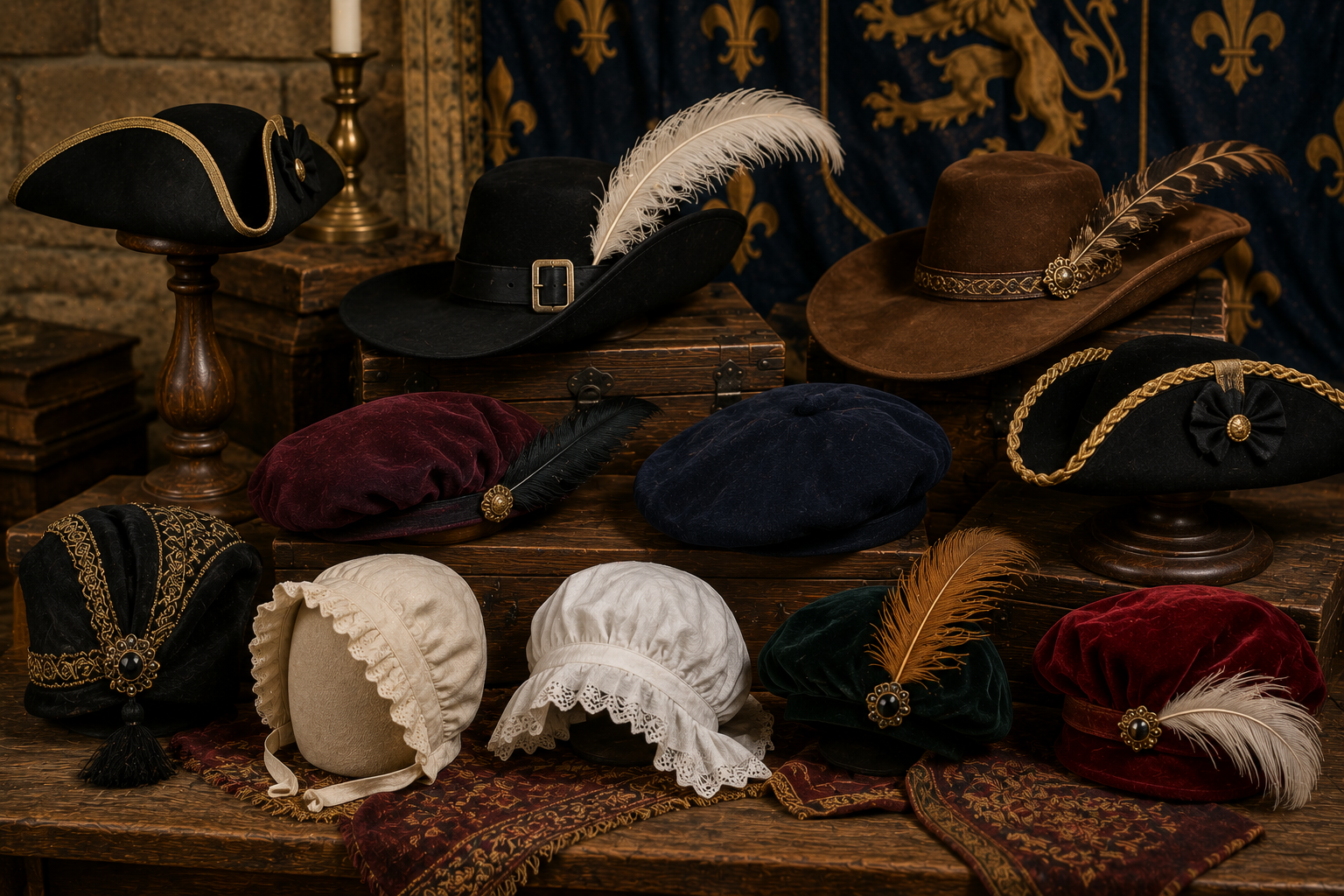 Chapeaux & Coiffes du XVe au XVIIIe siècle