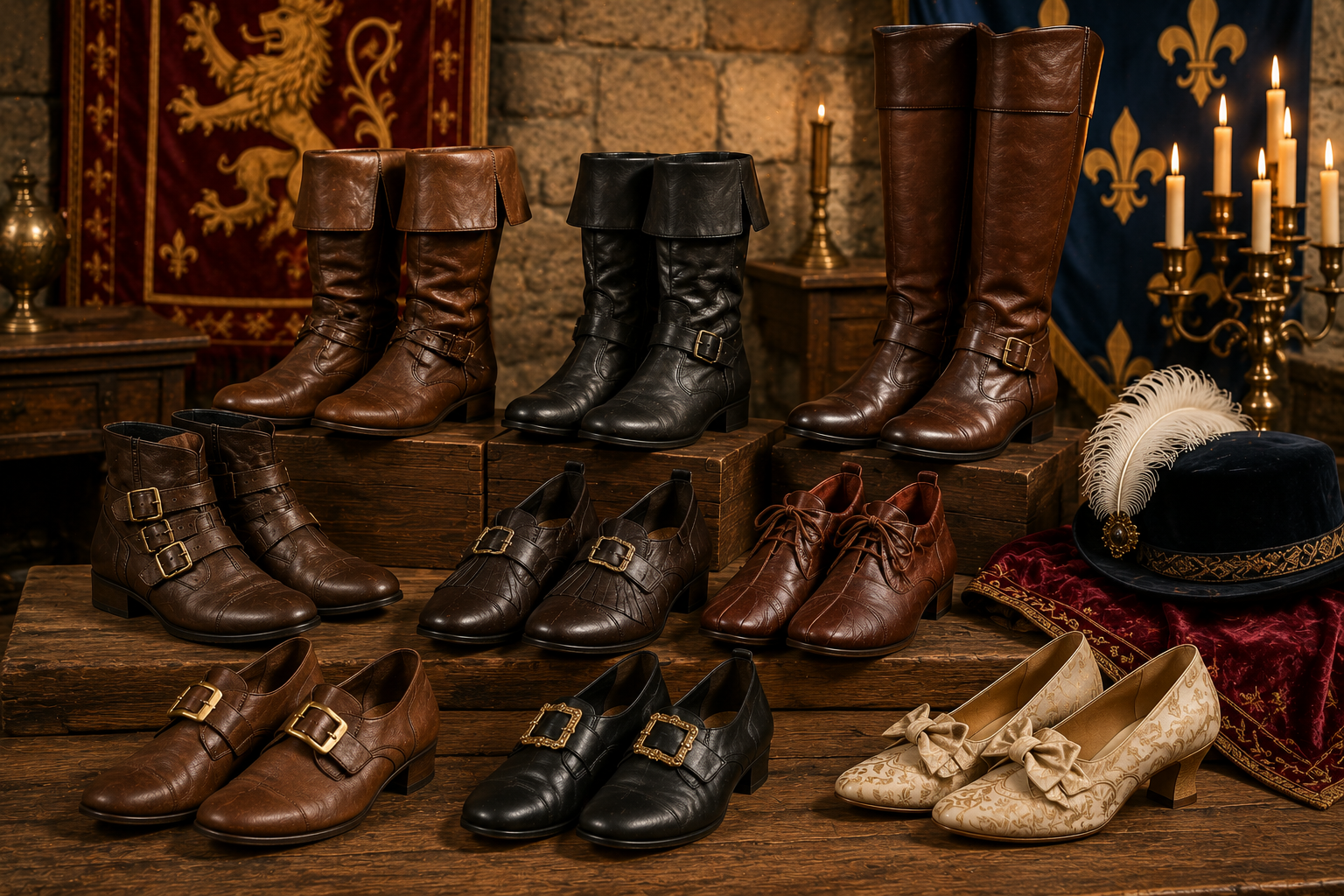Chaussures du XVe au XVIIIe siècle