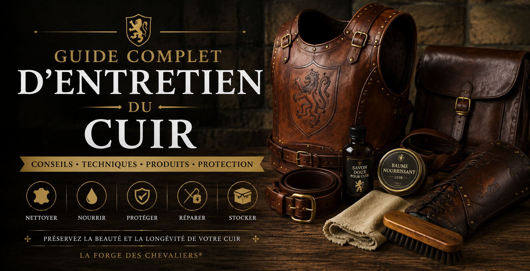 Guide complet d’entretien du cuir pour armures, chaussures et accessoires médiévaux