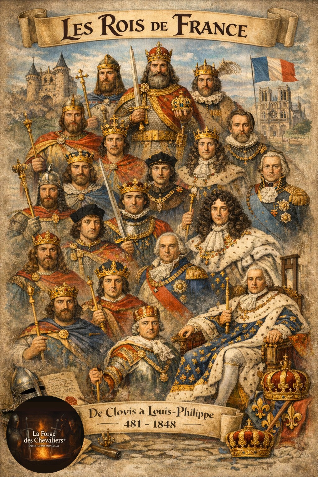 LES ROIS DE FRANCE à travers l'Histoire