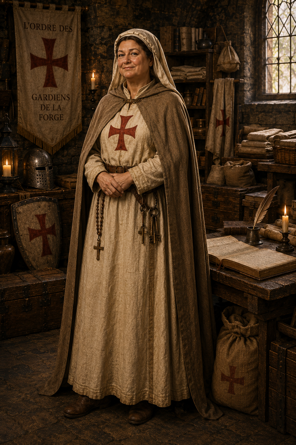 Sœur Mathilde, Gardienne de l’univers des Templiers à La Forge des Chevaliers