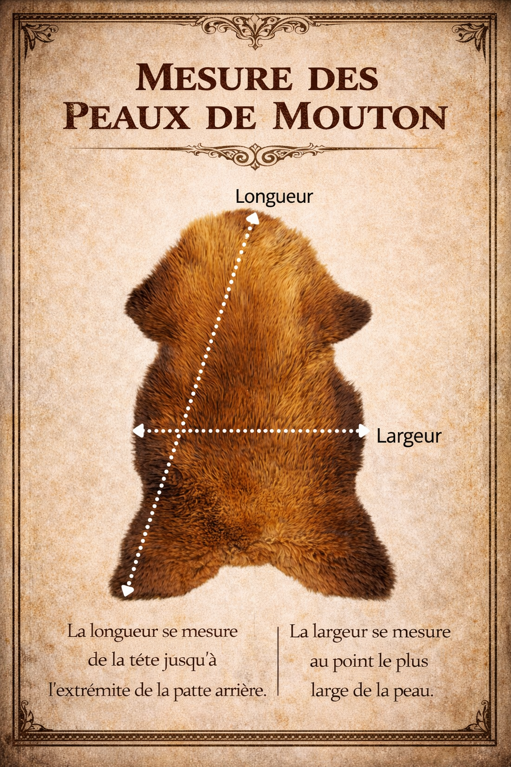 mesure peau de moutons