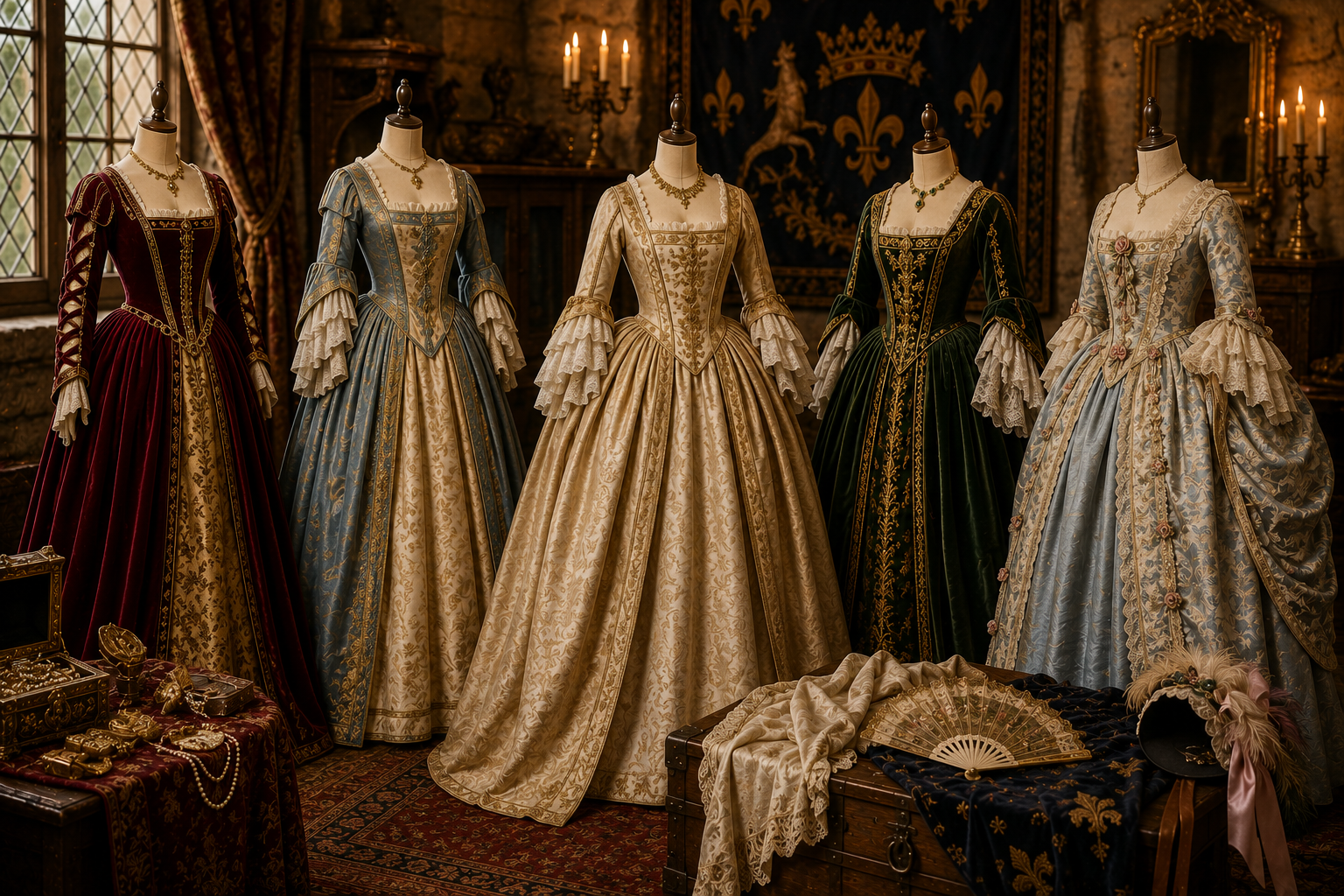 Vêtements Femmes du XVe au XVIIIe siècle